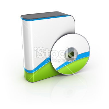 Software box with CD DVD - Stock Image